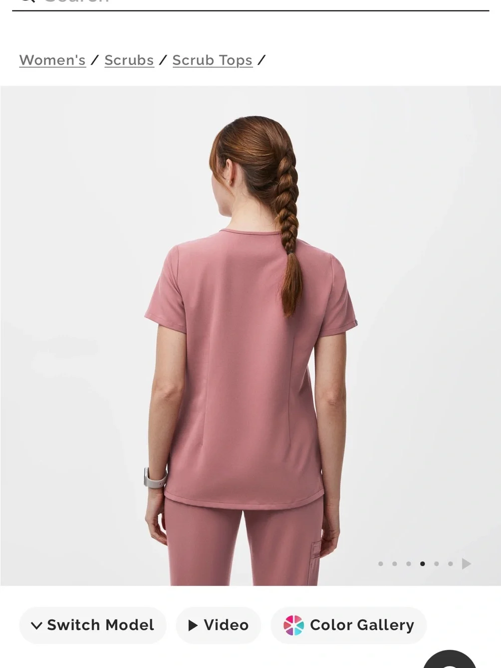Figs Women's Scrub Set in Dusty Rose Pink M top MP joggers